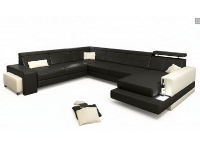 Designer Garnitur Eckgarnitur Wunlandschaft U-Form Couch Ecksofa Polstersëtz.