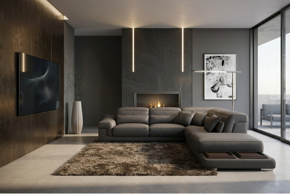 Eckcouch L-Form Design Sofa Eckcouch Couch Lieder Polster Textil Sofas