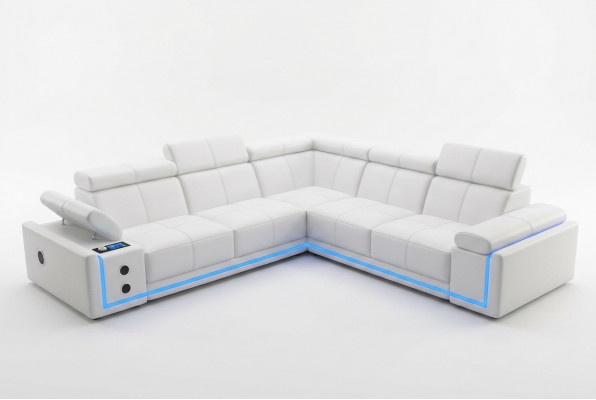 Beleuchte Lieder Eckcanapé Couch L Form Sound Led Boxen Modern
