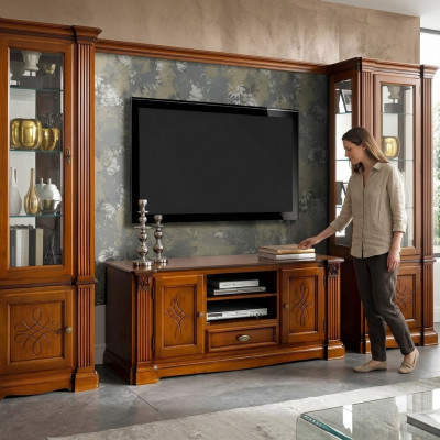 Wunnzëmmer Antik Stil Holz Kommode RTV Schaf TV Italienesch Barock