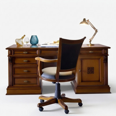 Luxus Washington Büro Set Italienesch Miwwelen Büro 3tlg. Barock Rokoko Massivholz