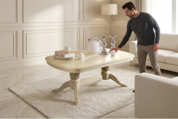 Barock Rokoko Couchtisch Holz Dësch Säitentafel Sofa Couch Dëscher Neien