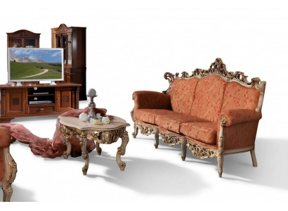 Sofa Barock Rokoko Dräisëtzer 3 Sëtzer Couch Polster Sofas Couchen Massivholtz