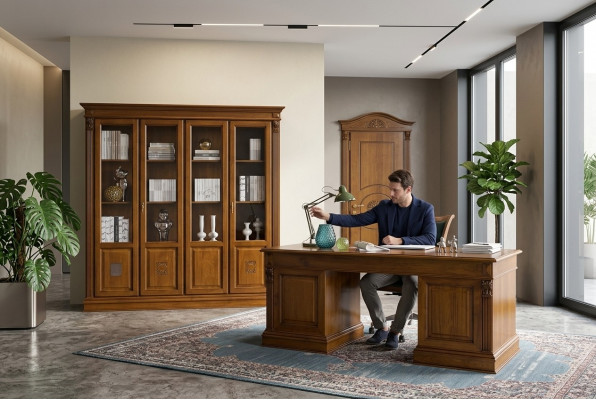 Schaffdësch Büro Dësch Adelholz Dëscher Barock Rokoko Antik Stil 185x90cm