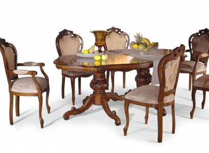 Set vun 6x Stull Luxus Polster Design Stull Stull Sëtz Réck Büro Iesszëmmer