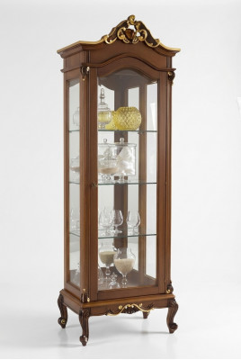 Edel Vitrin Antik Stil Barock Rokoko Klassesch Wunnzëmmer Glas Schaf
