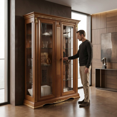 Vitrinneschaf Vitrinnen Wunnzëmmer Schauschränker Design Barock Rokoko Italien