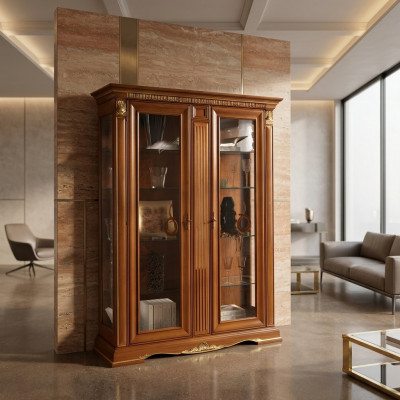 Vitrinneschaf Vitrinnen Wunnzëmmer Schauschränker Design Barock Rokoko Italien
