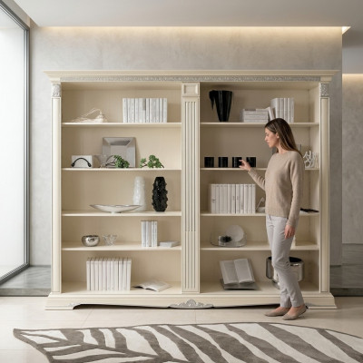 Büro Bicherregal Akteschaf Luxus Miwwel Stil Antik Schaf Barock Massivholz