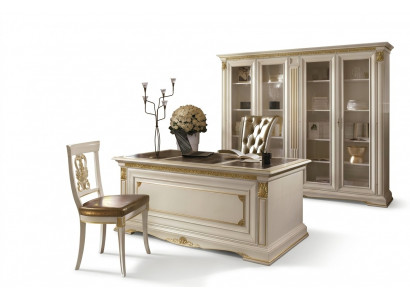 Schreifdësch Büro Dësch Edel Massivholz Dëscher Barock Rokoko Antik Stil 186x91cm Nei