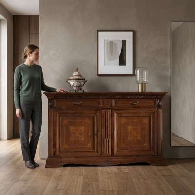 Héichwäerteg Klassesch Kommode Massivholz Sideboard Kommodenschaf Hotel Nei