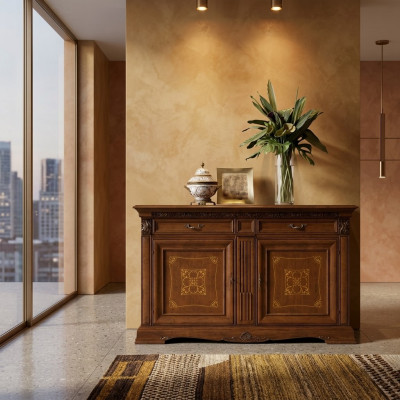 Héichwäerteg Klassesch Kommode Massivholz Sideboard Kommodenschaf Hotel Nei