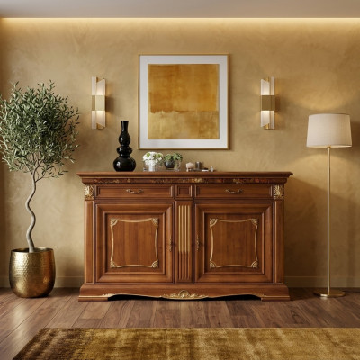Kommode Säitestock Wunnzëmmer Barock Kommode XXL Design Neit Massivholz