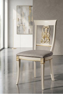 Luxus Design Polster Still Stiiler Sëtz Réck Massivholz Iesssall Barock