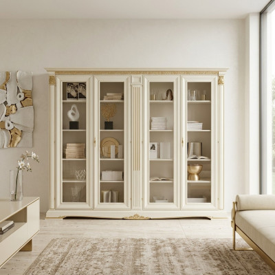 Vitrine Schief Vitrinnen Wunnzëmmer Schauffënster Schiefen Design Barock Rokoko Massivholz