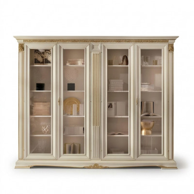 Vitrine Schief Vitrinnen Wunnzëmmer Schauffënster Schiefen Design Barock Rokoko Massivholz