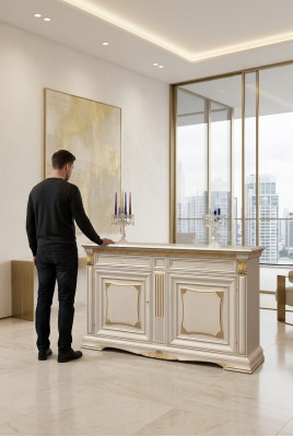 Kommode Design Wunnzëmmer Miwwelen Massivholz Nei Sideboard Lowboard Schaf Nei
