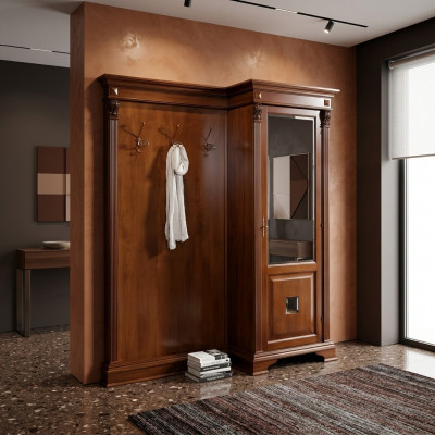 Flur Garderobe Set mat Schaf a Paneel Diele Landhaus Miwwelen