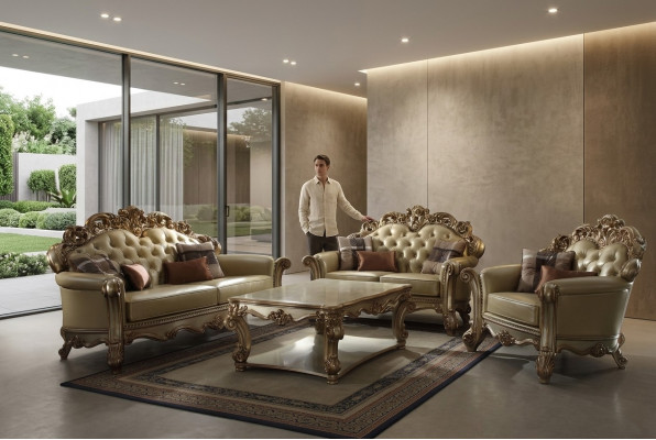 Design Sofagarnitur 3+2+1 Sëtzer Set Sofa Këssen Couchen Couch Modern