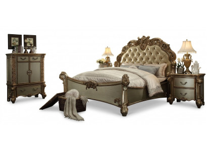 Bett 2x Noper Steeb 3 Deeler Schlofzëmmer Set Designer Luxus Grupp Garnitur