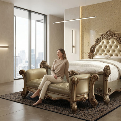 Edel Réckaméier antiken Stil Chaiselongue Chaise Longue Canapé Liege Chesterfield