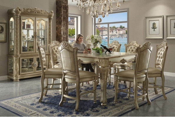 Iessdësch Set Grupp Iesszëmmer Holz Dëscher Wunnzëmmer Design Garnitur