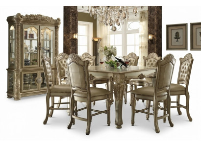 Iessdësch Set Grupp Iesszëmmer Holz Dëscher Wunnzëmmer Design Garnitur