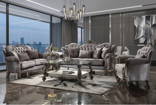 Design Couchtisch Glastësch Dësch Edel Luxus Couchtischen Designer Dëscher
