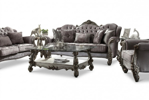 Design Couchtisch Glastësch Dësch Edel Luxus Couchtischen Designer Dëscher