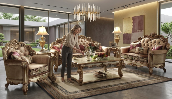 Sofasett 3+2+1 Sëtzer Set Sofa Këssen Canapéen Canapé Luxus