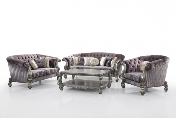 Soffagarnitur 3+2+1 Sëtzer Wunnlandschaft Sofa Couch Polster Deko Garnitur