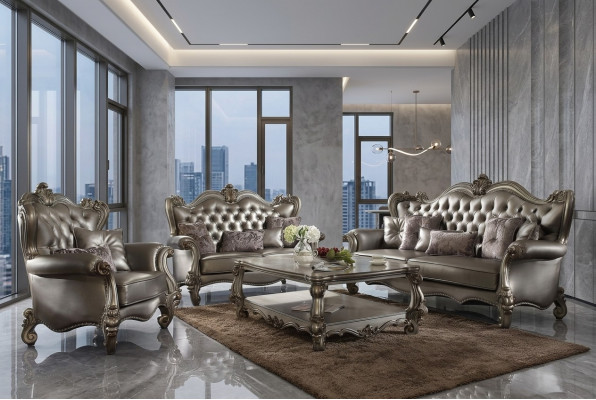 Luxus Miwwelen Sofa Garnitur Canapé Sofa Polster 3+2+1 Sëtzer Dësch Neit