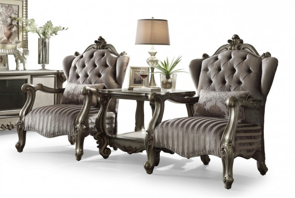Edele Designer Klassesch Couchtisch Niewentisch Dësch Holz Barock