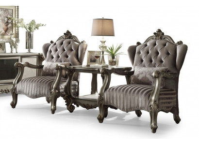 Edele Designer Klassesch Couchtisch Niewentisch Dësch Holz Barock