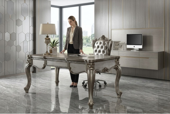 Schreibdësch Dësch Schreibdëscher Barock Rokoko Holz Nei Dëscher Büro Ariichtung