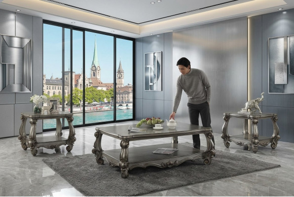 Dësch Couchtisch Säitentësch Wunnzëmmerdësch Dëscher Beistell Sofa Holz