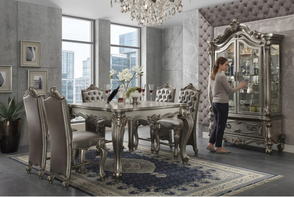 Barock Antiquitéit Stil Iessdësch Dësch Echt Klassesch Holz Designer Dëscher