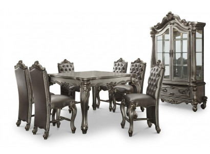 Iesszëmmer Miwwelen Gro Barock Stil Ariichtung Iessdësch Vitrin mat 6x Stillen