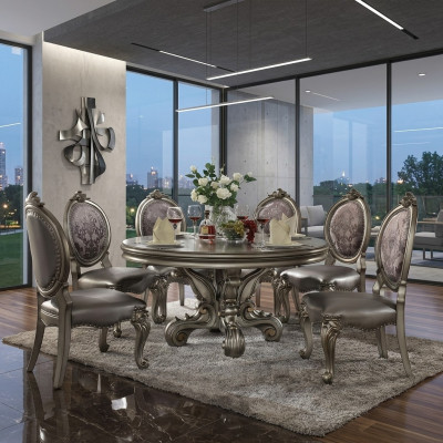 Design Holz Dësch Ronnen Iessdësch Ronn Iessdëscher 150cm Luxusklass Wunnzëmmer