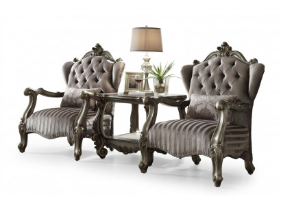 Tekstil Still 1-Sëtz Sofa Polster Sofasen Klassesch Design Luxus Barock