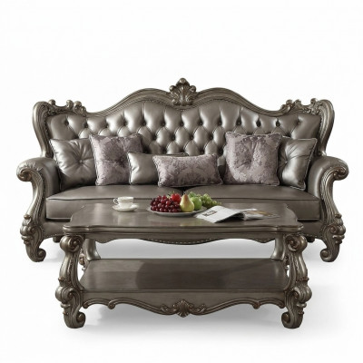 Chesterfield Sofa 3-Sëtz Couch Polster Lieder Sofas Wunnzëmmer Dräisëtzer