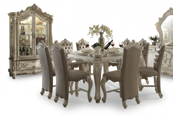 Groussen Iesszëmmer Set Vitrine Iessdësch Garnitur 8x Still Dësch Grupp 10tlg. Set