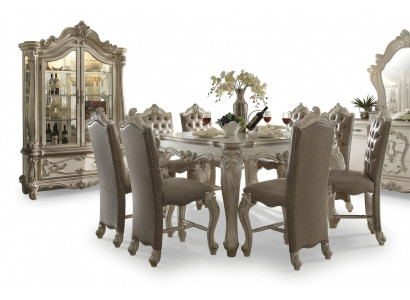 Groussen Iesszëmmer Set Vitrine Iessdësch Garnitur 8x Still Dësch Grupp 10tlg. Set