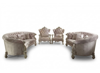 Canapé-Set Couch Polster Klassik 4+4 Sëtz-Set Chesterfield Canapéen Polster