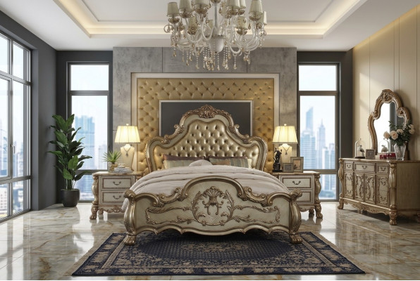 Klassesch Bett Barock Chesterfield Rokoko Stil Hotel Duebel Lieder Antik