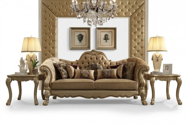 Klassesch 3-Sëtzer Canapé Sofa Couch Polster Sofas Couchen Deko Barock