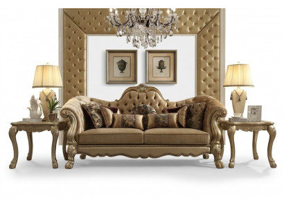 Klassesch 3-Sëtzer Canapé Sofa Couch Polster Sofas Couchen Deko Barock