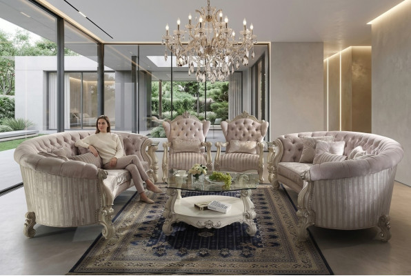 Sofagarnitur 4+1 Sëtz Klassesch Wunnlandschaft Sofas Couchen Polsterer