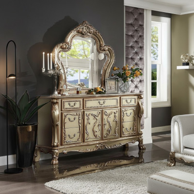 Edel Kommode Buffet Kommoden Schaf + Spigel Barock Rokoko Anrichte Holz nei