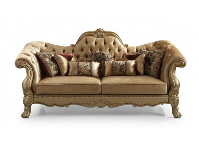 Chesterfield 3 Sëtz Relax Club Sofa Lounge Sofa Textil Polster Couluch Stoff